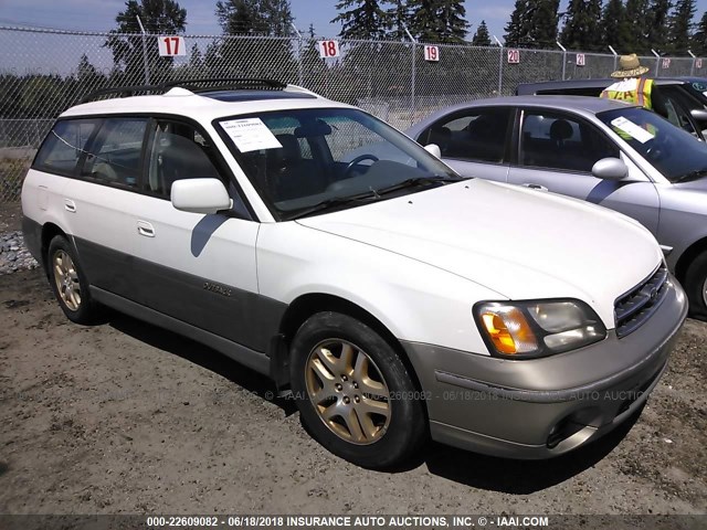 4S3BH6863Y7610443 - 2000 SUBARU LEGACY OUTBACK LIMITED WHITE photo 1