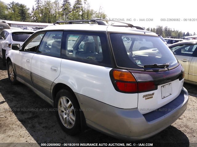 4S3BH6863Y7610443 - 2000 SUBARU LEGACY OUTBACK LIMITED WHITE photo 3