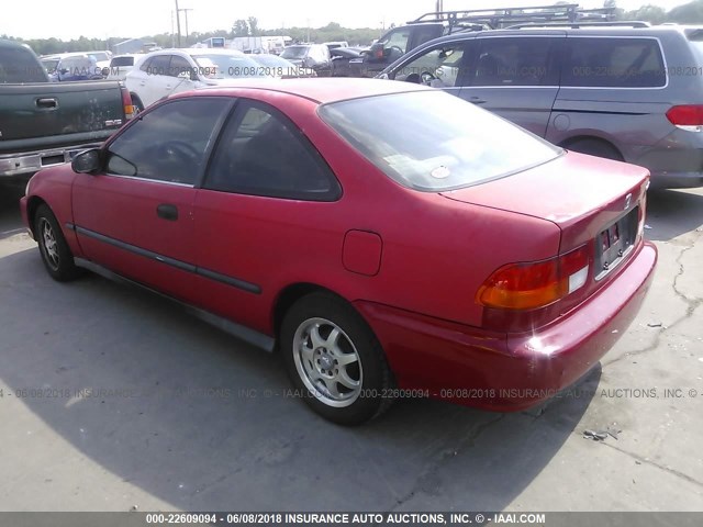 1HGEJ7222VL035933 - 1997 HONDA CIVIC HX RED photo 3