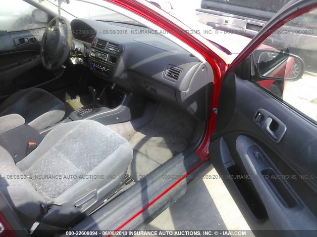 1HGEJ7222VL035933 - 1997 HONDA CIVIC HX RED photo 5