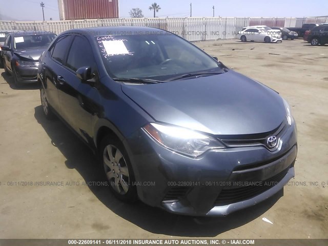 5YFBURHEXFP281241 - 2015 TOYOTA COROLLA L/LE/LE PLS/PRM/S/S PLS GRAY photo 1