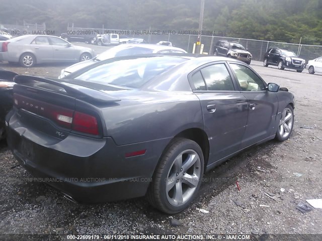 2C3CDXCT0EH353538 - 2014 DODGE CHARGER R/T GRAY photo 4