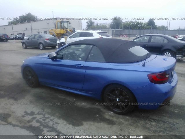 WBA2L3C54HV667304 - 2017 BMW M240XI BLUE photo 3