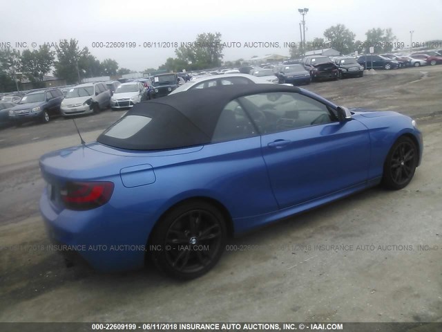 WBA2L3C54HV667304 - 2017 BMW M240XI BLUE photo 4