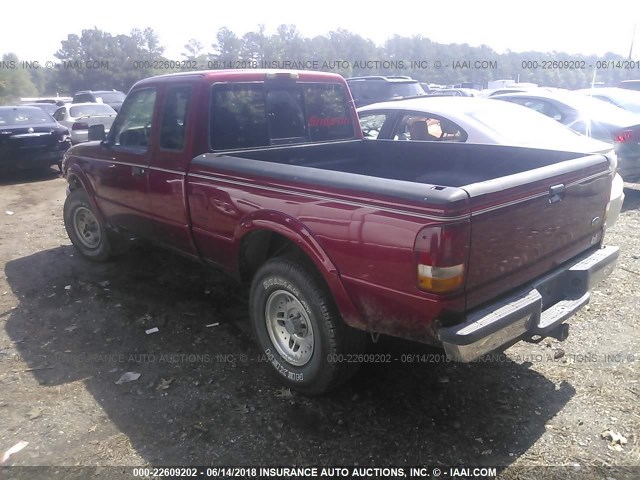 1FTCR15X3RPB07966 - 1994 FORD RANGER SUPER CAB RED photo 3