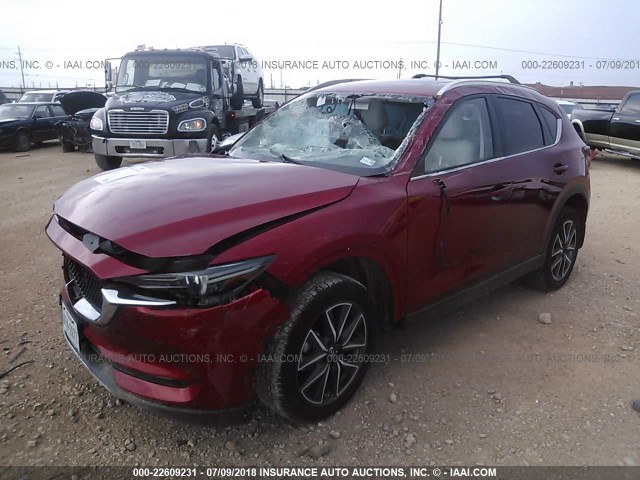 JM3KFADL9H0214392 - 2017 MAZDA CX-5 GRAND TOURING RED photo 2