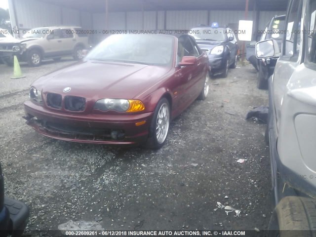 WBABR3341YEA83077 - 2000 BMW 323 CI BURGUNDY photo 2