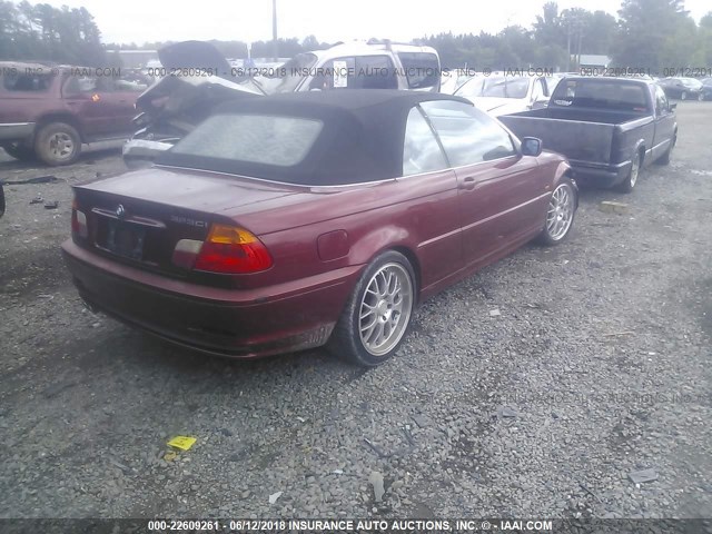 WBABR3341YEA83077 - 2000 BMW 323 CI BURGUNDY photo 4