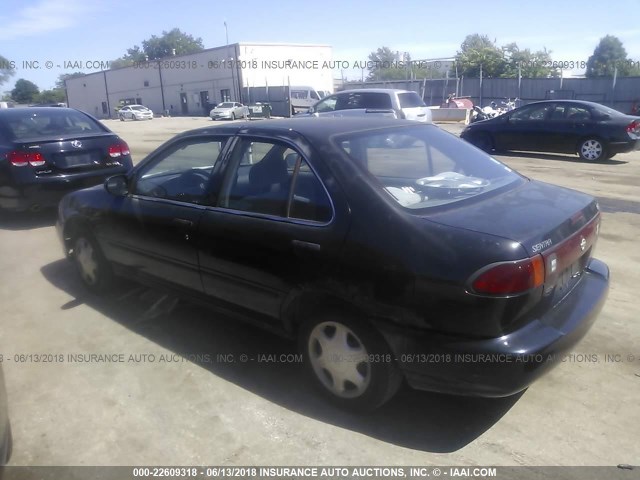 3N1AB41D6XL079830 - 1999 NISSAN SENTRA XE/GXE BLACK photo 3