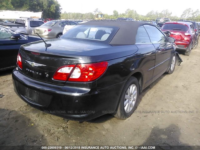 1C3LC45K28N250011 - 2008 CHRYSLER SEBRING BLACK photo 4