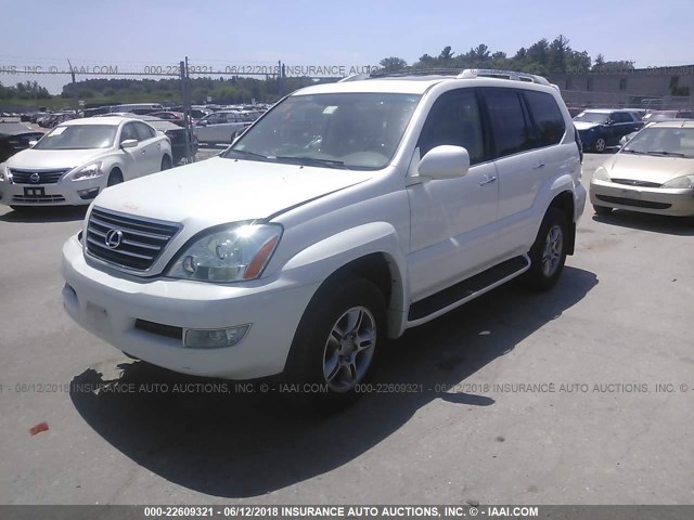 JTJBT20X090175562 - 2009 LEXUS GX 470 WHITE photo 2