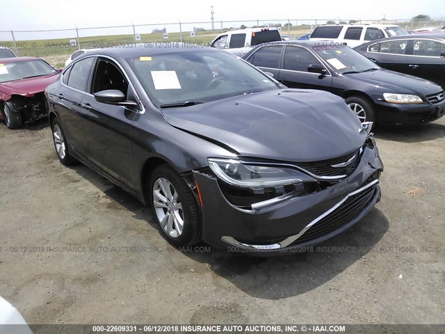 1C3CCCABXFN575504 - 2015 CHRYSLER 200 LIMITED GRAY photo 1