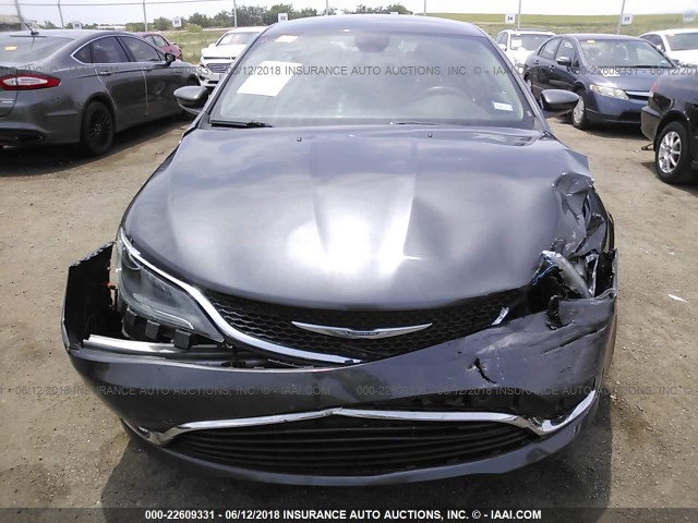 1C3CCCABXFN575504 - 2015 CHRYSLER 200 LIMITED GRAY photo 6