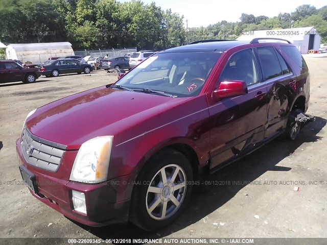 1GYEE637550190589 - 2005 CADILLAC SRX RED photo 2