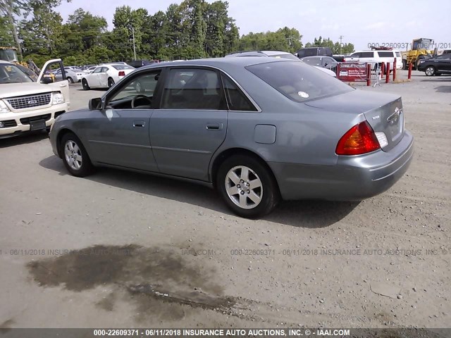 4T1BF28B0YU085222 - 2000 TOYOTA AVALON XL/XLS TEAL photo 3