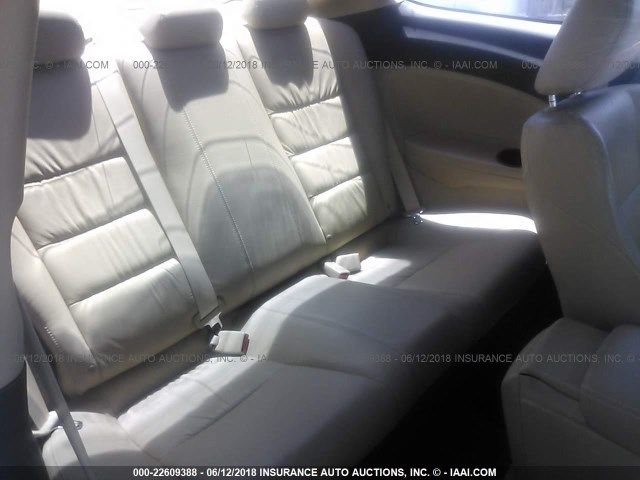 1HGCS22828A010672 - 2008 HONDA ACCORD EXL WHITE photo 8