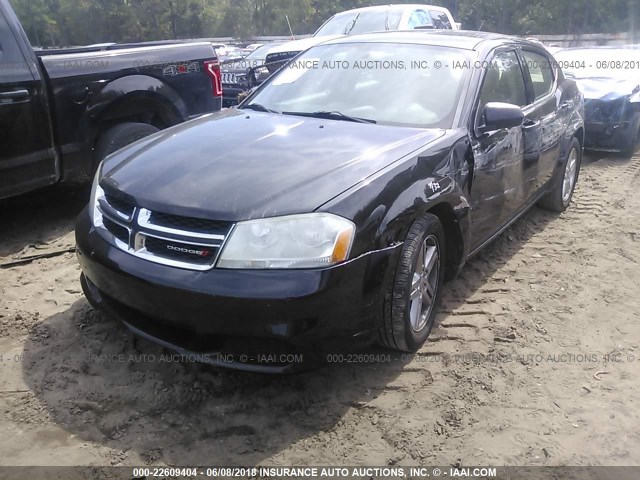 1C3CDZCB4CN198645 - 2012 DODGE AVENGER SXT BLACK photo 2