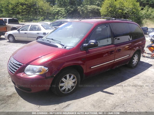 2A4GP54L07R279679 - 2007 CHRYSLER TOWN & COUNTRY TOURING RED photo 2