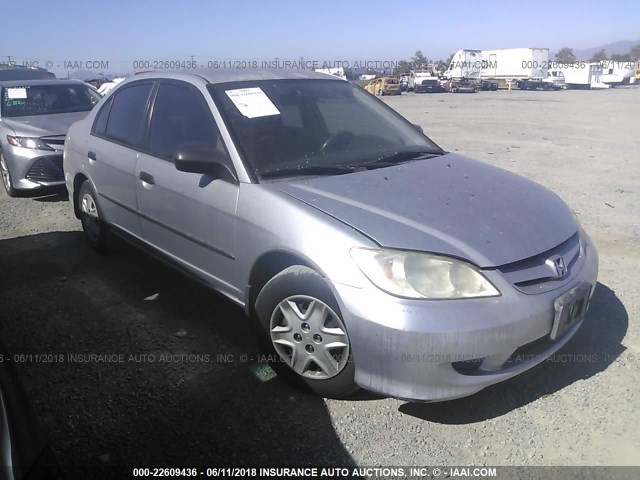 2HGES163X4H573501 - 2004 HONDA CIVIC DX VP ვერცხლისფერი ფოტო 1