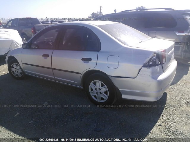 2HGES163X4H573501 - 2004 HONDA CIVIC DX VP ვერცხლისფერი ფოტო 3