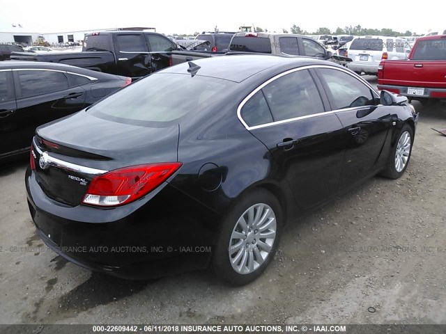 W04GR5EC2B1004613 - 2011 BUICK REGAL CXL BLACK photo 4