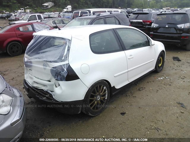 WVWEV71K77W028207 - 2007 VOLKSWAGEN NEW GTI WHITE photo 4