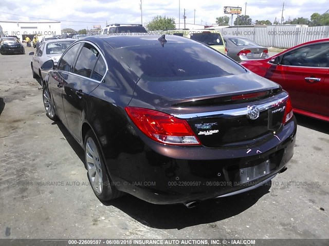 W04G15GV0B1044680 - 2011 BUICK REGAL CXL BLACK photo 3