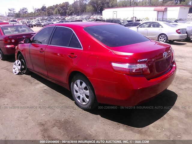 4T1BE46K07U036909 - 2007 TOYOTA CAMRY NEW GENERAT CE/LE/XLE/SE RED photo 3