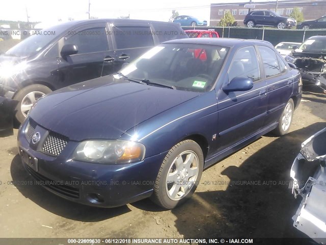 3N1AB51A05L585419 - 2005 NISSAN SENTRA SE-R SPEC V BLUE photo 2