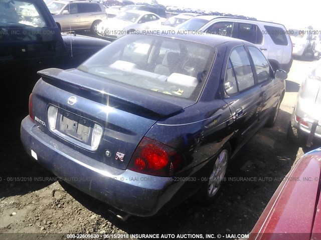 3N1AB51A05L585419 - 2005 NISSAN SENTRA SE-R SPEC V BLUE photo 4