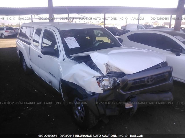 5TFTX4CN2EX040148 - 2014 TOYOTA TACOMA ACCESS CAB WHITE photo 1