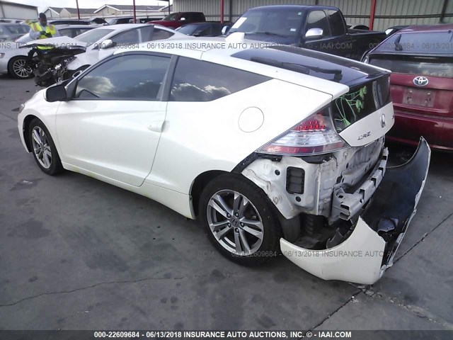 JHMZF1D48DS000233 - 2013 HONDA CR-Z WHITE photo 3