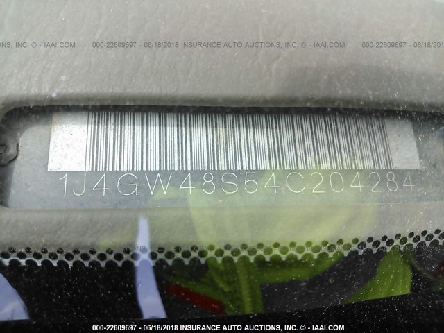 1J4GW48S54C204284 - 2004 JEEP GRAND CHEROKEE LAREDO/COLUMBIA/FREEDOM 黑色 照片 9