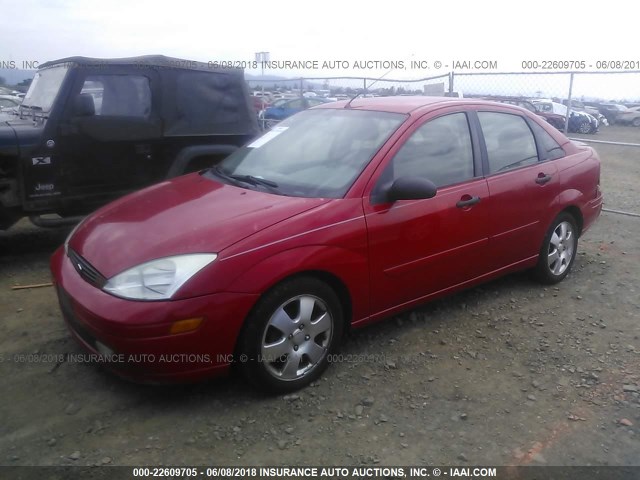 1FAHP38371W108439 - 2001 FORD FOCUS ZTS RED photo 2