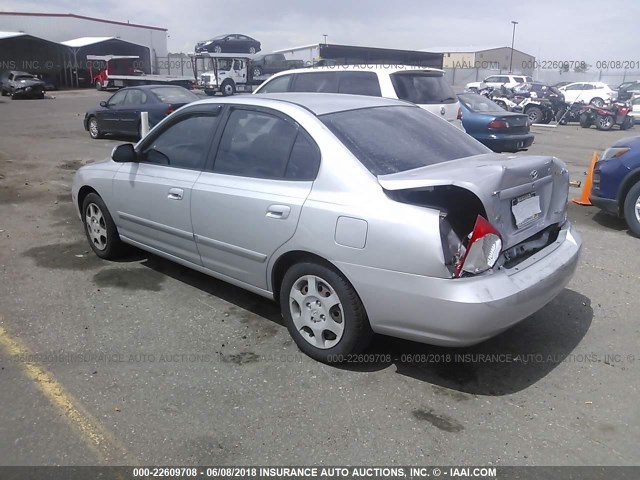 KMHDN45D72U312961 - 2002 HYUNDAI ELANTRA GLS/GT SILVER photo 3