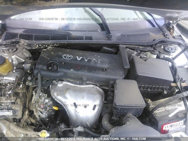 4T1BE46K97U116113 - 2007 TOYOTA CAMRY NEW GENERAT CE/LE/XLE/SE SILVER photo 10