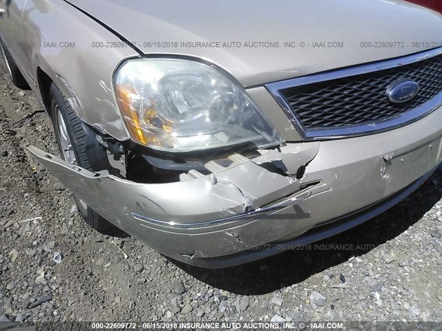 1FAFP24146G115310 - 2006 FORD FIVE HUNDRED SEL TAN photo 6