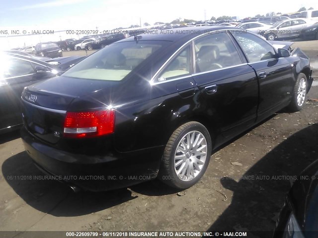 WAUDH74F98N039294 - 2008 AUDI A6 3.2 QUATTRO BLACK photo 4