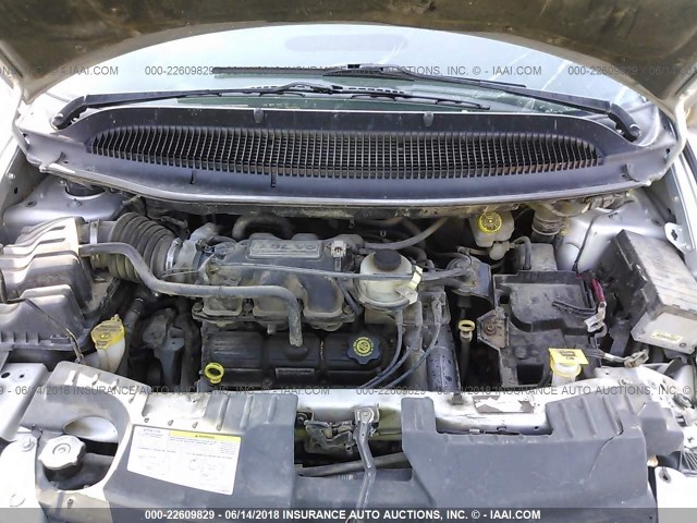 2D4GP44L44R585797 - 2004 DODGE GRAND CARAVAN SXT SILVER photo 10