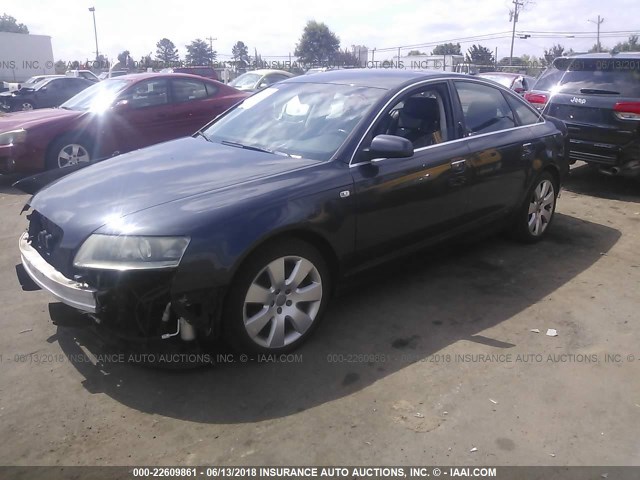 WAUDG74F96N050991 - 2006 AUDI A6 3.2 QUATTRO GRAY photo 2