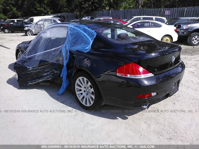 WBAEH734X4B189172 - 2004 BMW 645 CI AUTOMATIC Noir photo 3