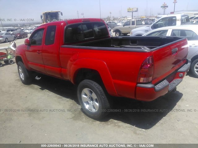 5TEUU42N87Z391883 - 2007 TOYOTA TACOMA ACCESS CAB Қызыл фото 3