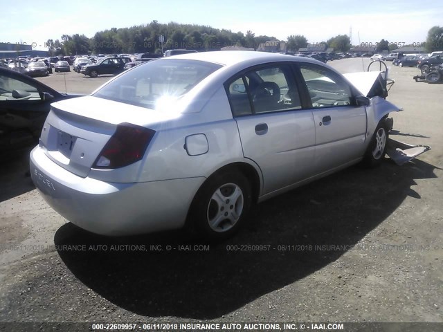 1G8AG54F94Z117177 - 2004 SATURN ION LEVEL 1 SILVER photo 4
