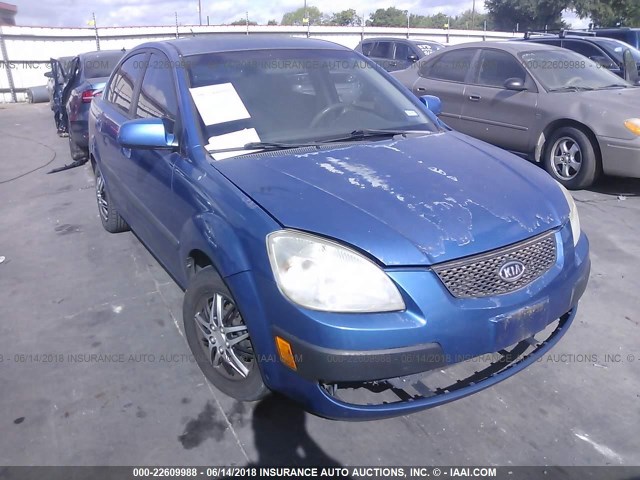 KNADE123976270266 - 2007 KIA RIO LX/SX BLUE photo 1