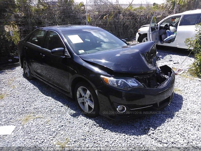 4T1BF1FK7CU107769 - 2012 TOYOTA CAMRY SE/LE/XLE BLACK photo 1