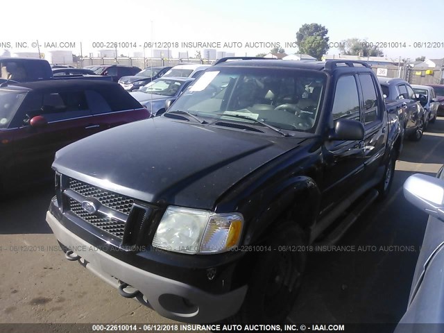 1FMZU67E52UB22702 - 2002 FORD EXPLORER SPORT TR  BLACK photo 2