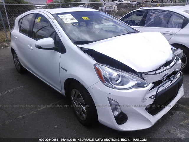 JTDKDTB31F1097587 - 2015 TOYOTA PRIUS C WHITE photo 1