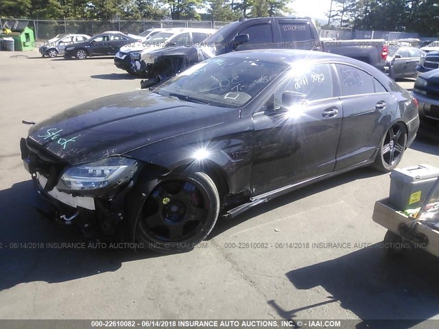 WDDLJ7EB6CA032825 - 2012 MERCEDES-BENZ CLS 63 AMG BLACK photo 2