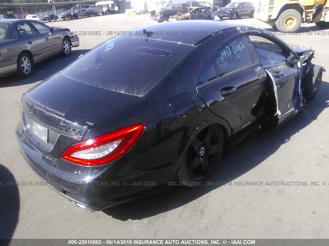 WDDLJ7EB6CA032825 - 2012 MERCEDES-BENZ CLS 63 AMG BLACK photo 4