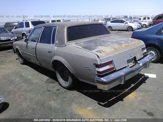 1G4AM69A9EH569117 - 1984 BUICK REGAL LIMITED BROWN photo 3